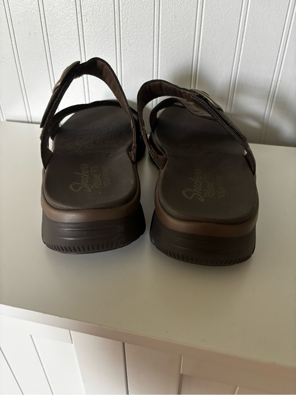 Skechers Women's Dark Brown Buckle Slide Mules - Picture 4 of 10